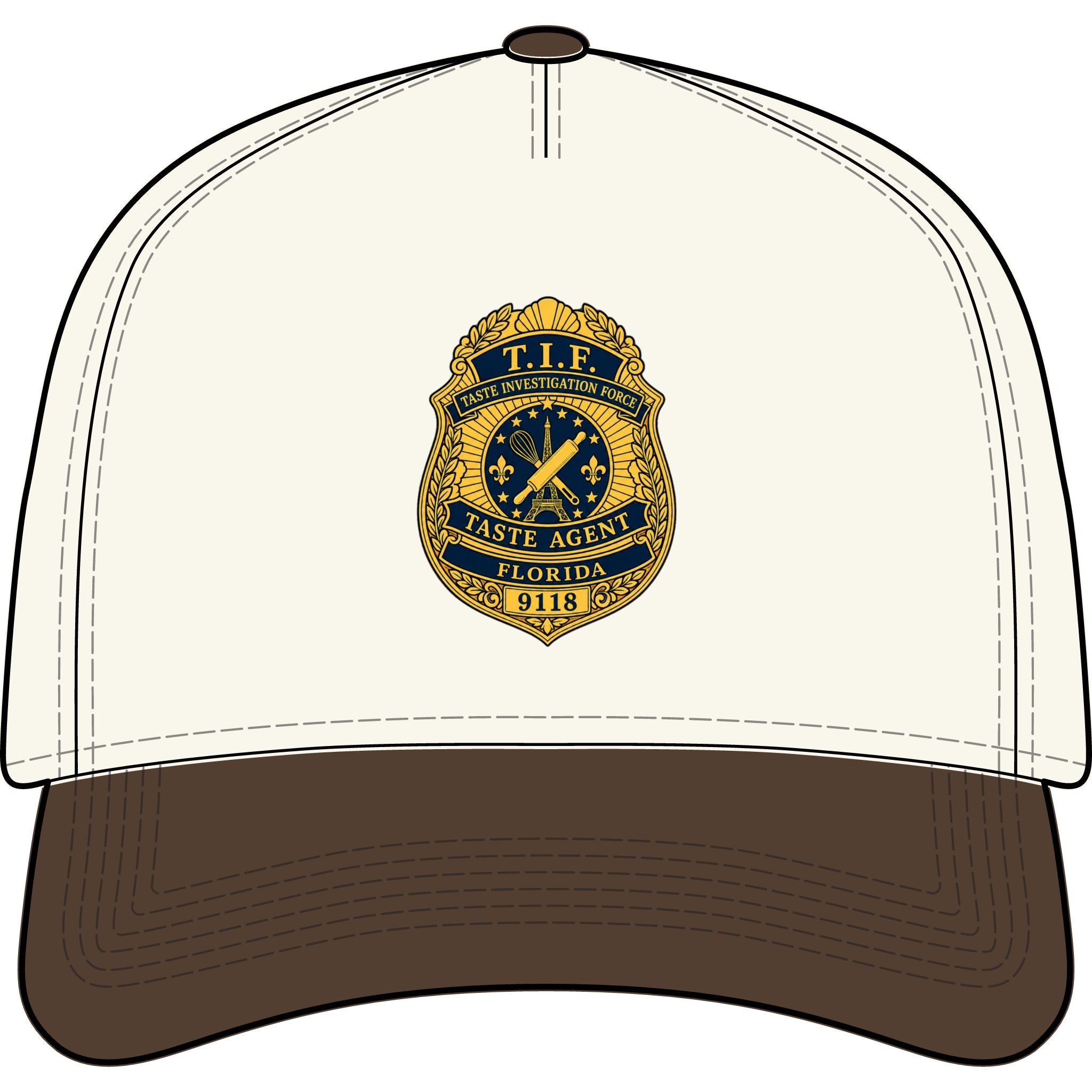 Badge 9118 Cap — 'T.I.F. Taste Agent Florida'