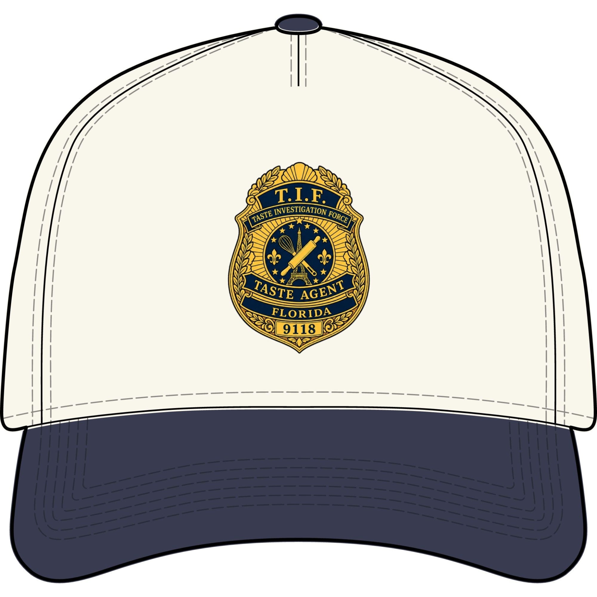 Badge 9118 Cap — 'T.I.F. Taste Agent Florida'